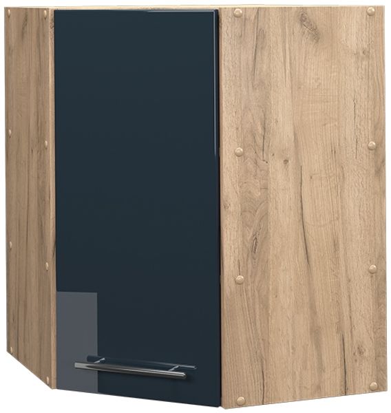 Eckhängeschrank Fame-Line Dunkelblau Hochglanz 57 cm Vicco