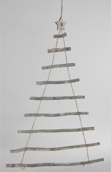 Wanddekoration Tannenbaum Holz Äste Weihnachten Nikolaus Christmas Hängend