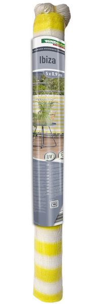 Windhager Balkonsichtschutz Ibiza 0,9 x 5 m gelb/weiß