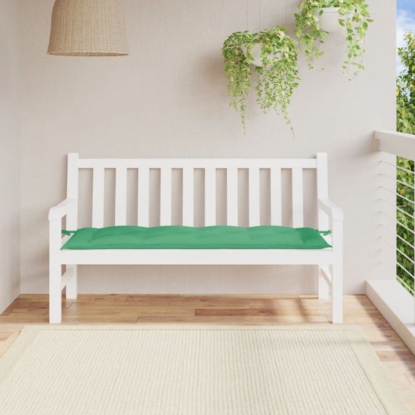 vidaXL Gartenbank-Auflage Grün 150x50x7 cm Oxford-Gewebe 361607
