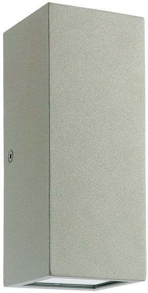 LED Wandleuchte, IP44, Up & Down, Edelstahl, H 16cm