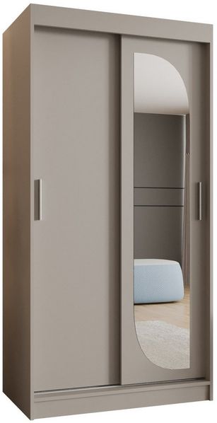 ABIKS MÖBEL Schwebetürenschrank LUCY Schlafzimmerschrank, mit Spiegel, Kleiderstange und Regalen