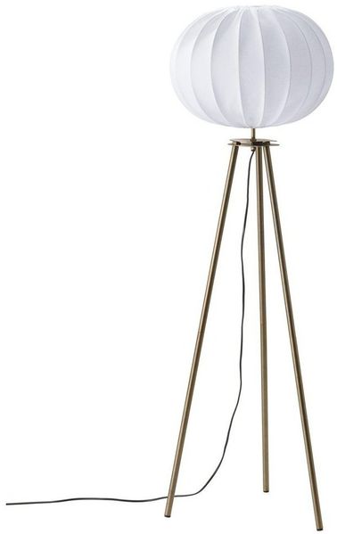 PR Home 4410502-FR01 Stehleuchte Antikmessing Stoffschirm weiß
