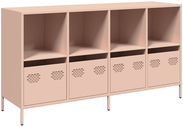 Sideboard, Kommode Rosa 135x39x73,5 cm Kaltgewalzter Stahl j2483p