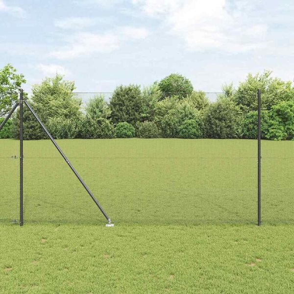 vidaXL Schweißdrahtzaun mit Spikes 10 x 1,6 m PVC-beschichteter Stahl 3352180