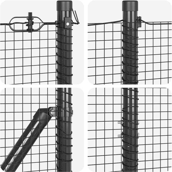 vidaXL Schweißdrahtzaun mit Spikes 10 x 1,6 m PVC-beschichteter Stahl 3352180 Bild 8