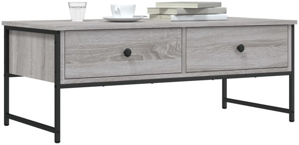 vidaXL Couchtisch Grau Sonoma 101x49x39,5 cm Holzwerkstoff 837740