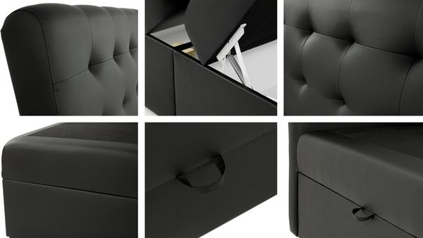 Boxspringbett Cazeres, Grau, 140x200 cm Bild 9