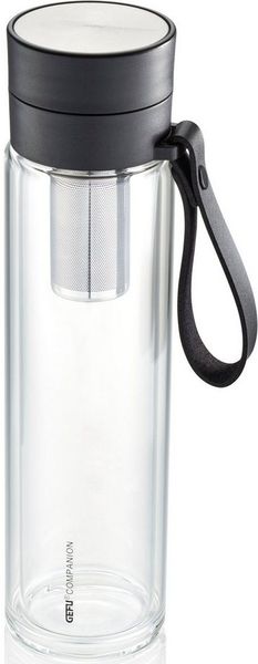 GEFU Trinkflasche COMPANION, Sicherheitsverschluss für 100%-igen Auslaufschutz und Einhandbedienung