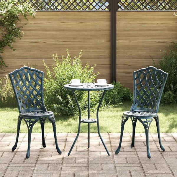 vidaXL Garten Bistro Set 3 pcs Grün Aluminium 42002393