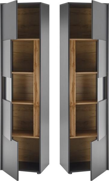 Lomadox Vitrine CRISP-61 Wotan Eiche Nb. 50/197/40 cm