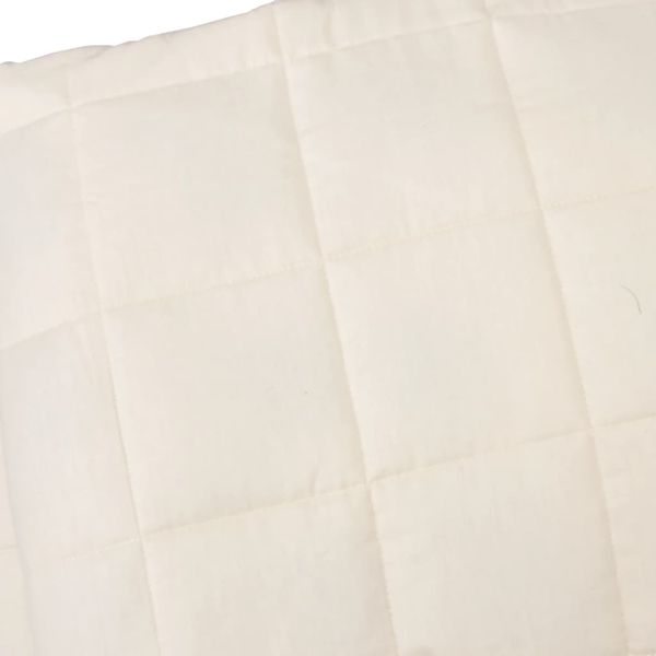 vidaXL Gewichtsdecke Stoff, 1 x Gewichtsdecke, Creme, 220x235 cm, Baumwolle, 15 kg Bild 4