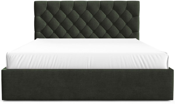 Selsey 'Aurevia' Polsterbett 140x200 mit Bettkasten und Samtbezug, dunkelgrün Bild 5