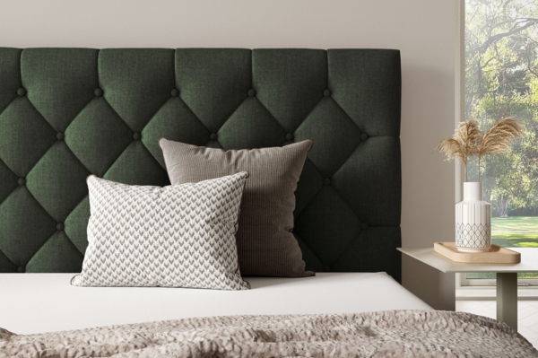 Selsey 'Aurevia' Polsterbett 140x200 mit Bettkasten und Samtbezug, dunkelgrün Bild 6