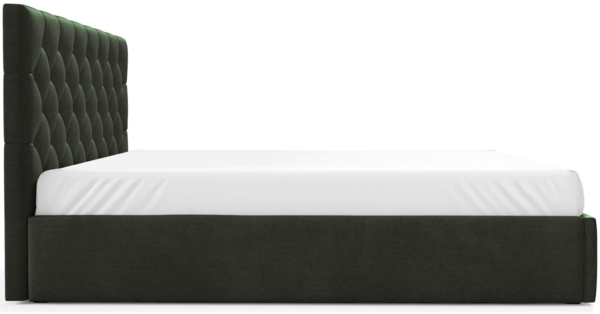 Selsey 'Aurevia' Polsterbett 140x200 mit Bettkasten und Samtbezug, dunkelgrün Bild 7