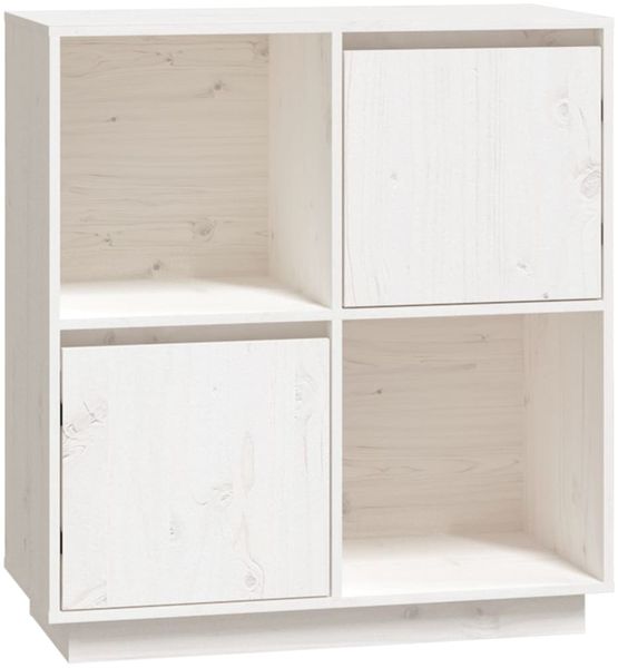 Sideboard, Kommode Weiß 74x35x80 cm Massivholz Kiefer j3374p