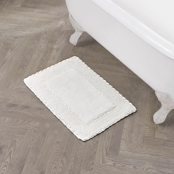Laura Ashley Badvorleger, gerüscht, Baumwolle, 43x61 cm, Weiß