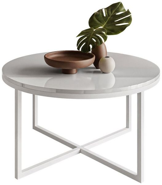 Lookway Couchtisch Runder CIRI-X Hochglanz (1 Tische), Durchmesser: ⌀70 cm