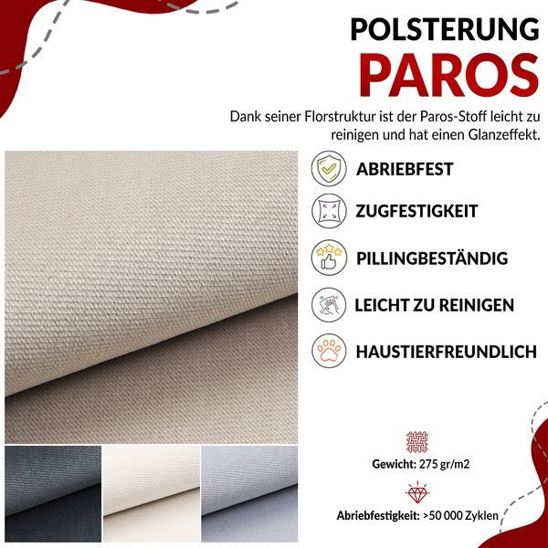 Mks Möbel 'Peter L-form' Ecksofa mit Bettfunktion, Bettkasten & einstellbaren Kopfstützen, Hellbeige, Mikrofaser, mit Topper, links Bild 8