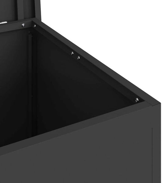 vidaXL Gartenlagerkissenbox Stahl 55 x 50,5 x 50 cm 117 L Schwarz 874574 Bild 9