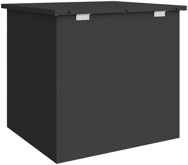 vidaXL Gartenlagerkissenbox Stahl 55 x 50,5 x 50 cm 117 L Schwarz 874574 Bild 8