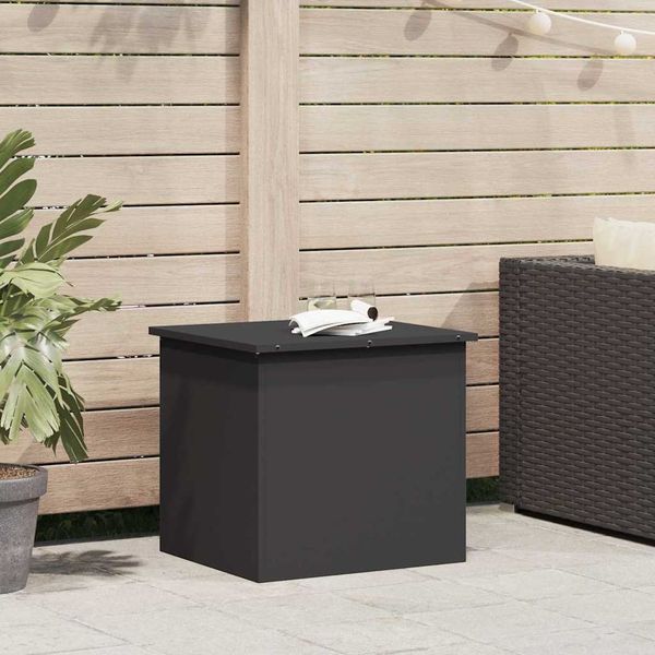 vidaXL Außenlagerbox Schwarz 55 x 50,5 x 50 cm Stahl 874574