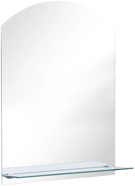 Wandspiegel, Badspiegel mit Regal 50×70 cm Hartglas de7002