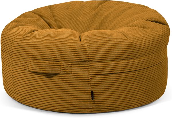 Sitzsack ‘Roll 105‘, Bezugstoff - Waves, 100% Polyester, Mustard, 50x105x105 cm.