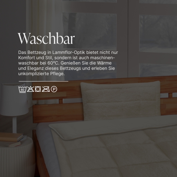 Kissenhülle 40x80cm inkl. Kissen - Sherpa-Fleece - Kuscheliger Bezug mit Reißverschluss - ideal als Dekokissen Schlafkissen Sofakissen - Öko Tex Bild 7