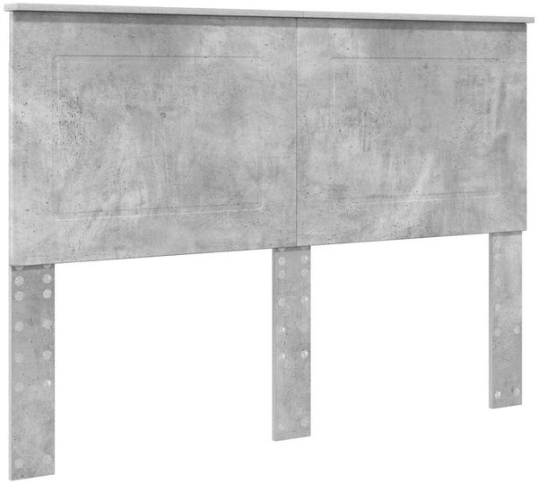 vidaXL Bettrahmen mit Kopfteil Beton Grau 140 x 190 cm Ingenieurs Holz 3409457 Bild 7