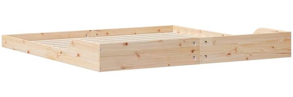 vidaXL Bettrahmen Braun 180 x 210 cm Massives Kiefernholz 873358 Bild 7