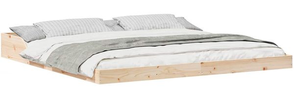 vidaXL Bettrahmen Braun 180 x 210 cm Massives Kiefernholz 873358 Bild 2
