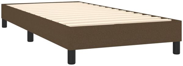 vidaXL Boxspringbett mit Matratze Dunkelbraun 90x200 cm Stoff, Härtegrad: H2 [3140348] Bild 4