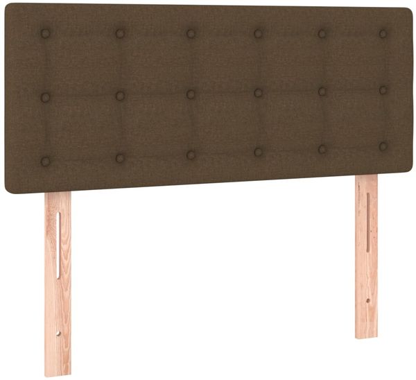 vidaXL Boxspringbett mit Matratze Dunkelbraun 90x200 cm Stoff, Härtegrad: H2 [3140348] Bild 6