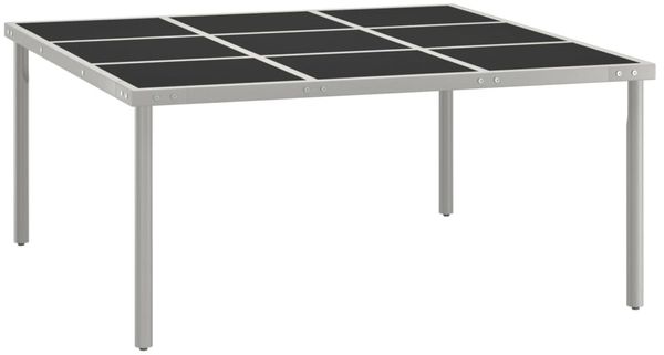 vidaXL Garten-Esstisch 170x170x74,5 cm Glas und Stahl 313084