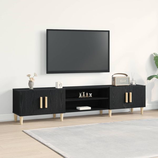 vidaXL TV-Schränk Schwarz Eichen-Optik 180 x 31,5 x 40 cm 862817