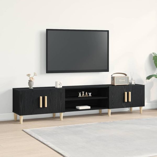 vidaXL TV-Schränk Schwarz Eichen-Optik 180 x 31,5 x 40 cm 862817