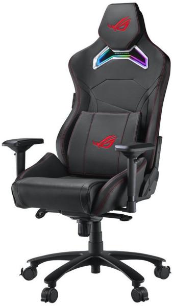 ASUS ROG Chariot X Gaming-Stuhl (Aura RGB Beleuchtung, 4D-Armlehnen, Memory-Foam, Premium-PU-Leder, One-Touch-Controller) schwarz