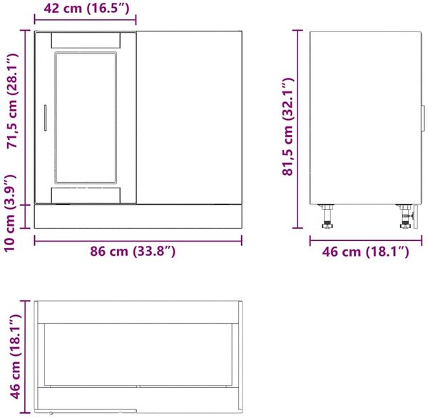 vidaXL Küchenunterschrank Porto Weiß Holzwerkstoff 854298 Bild 12