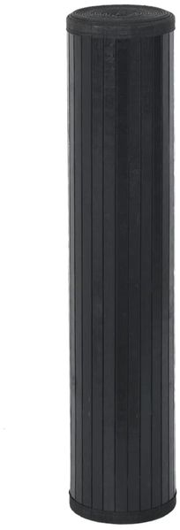 vidaXL Teppich Rechteckig Schwarz 100x1000 cm Bambus 376966 Bild 3