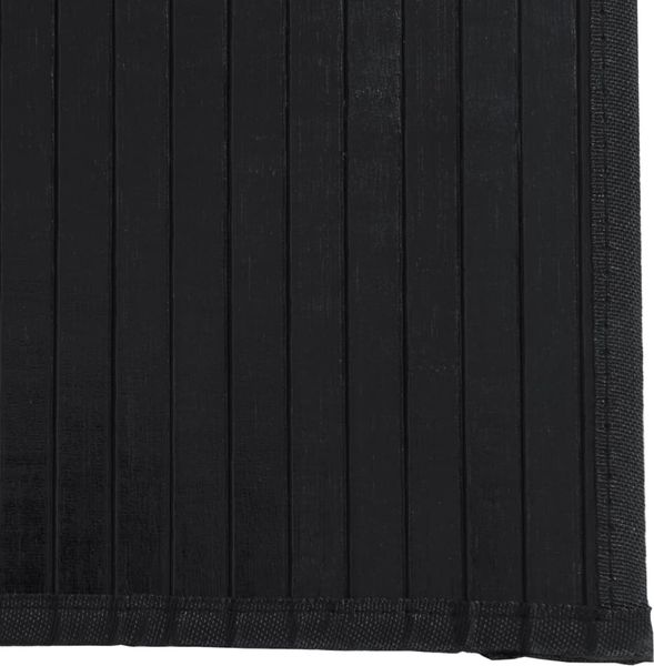 vidaXL Teppich Rechteckig Schwarz 100x1000 cm Bambus 376966 Bild 6