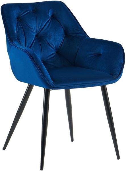 Besucherstuhl MADRID - Samt Blau 56x58x81 cm | Besucherstühle Konferenzstuhl Wartezimmerstuhl Bürostühle Bürostuhl Konferenzraum Wartezimmer