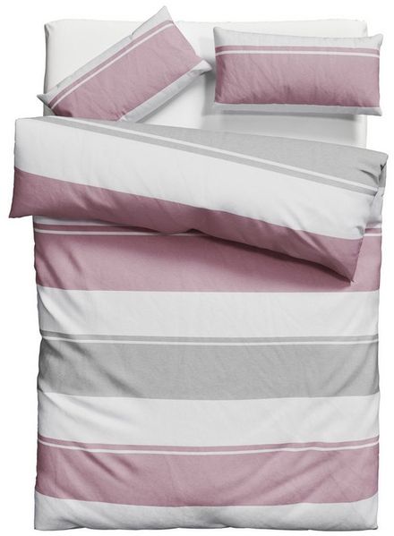 OTTO home Bettwäsche Yonne, Renforcé, 2 teilig, in frischen Farben, gestreifte Bettwäsche, ab Gr. 135x200 cm