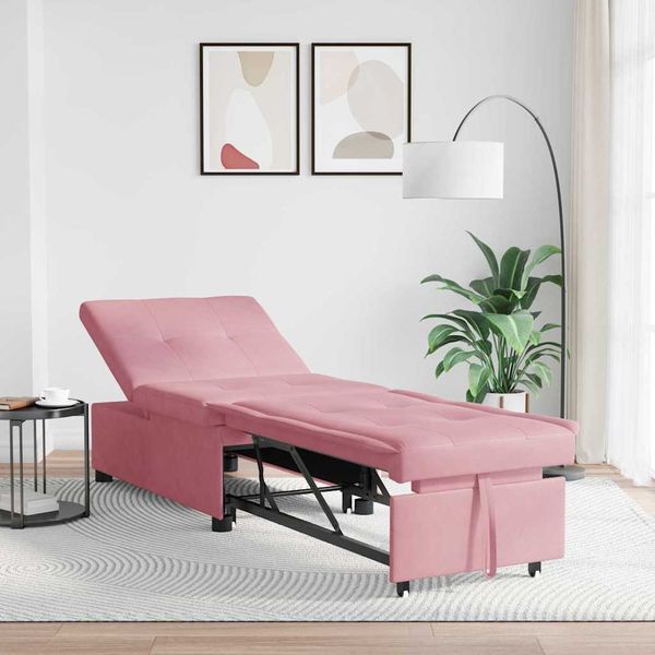 vidaXL Schlafsofa Rosa 194 x 67 x 82 cm Samt 42008598