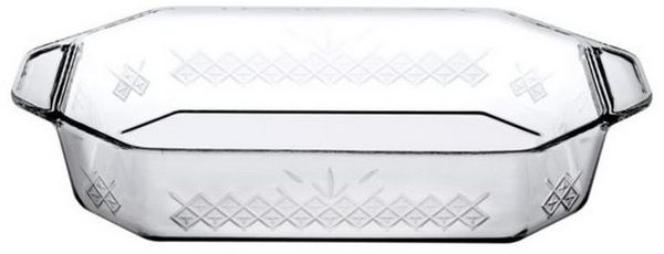Pasabahce Borcam Premium Auflaufform Rechteckig, hitzebeständig, Backform hitzebeständig, Familienessen 2,7L