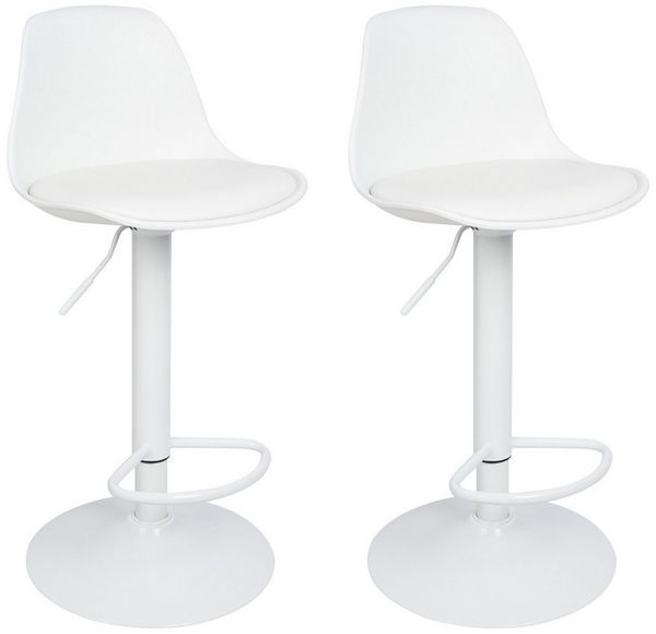 JEOBEST Barhocker Barstühle Bar Stool Küchenstühle Tresenstuhl mit Rückenlehne (Set, 2 St), Kunstleder Barstuhl mit Lehne Küchen, Höhenverstellbar