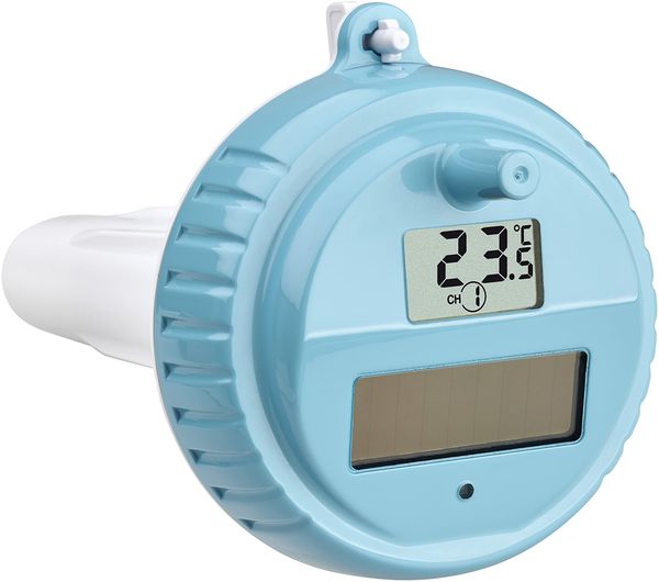 TFA Dostmann Ersatz Solar-Poolsender, 30.3216.20, digital, für TFA Funkstationen 30.3054 | 30.3056, mit Temperaturdisplay, türkis