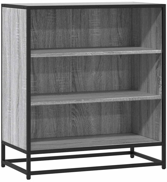 Sideboard, Kommode Grau Sonoma 68x35x76 cm Holzwerkstoff und Metall j1609p