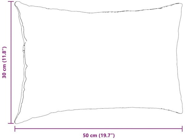 vidaXL Sofakissen 2 Stück Schwarz 50 x 30 cm Cordstoff 42013633 Bild 8