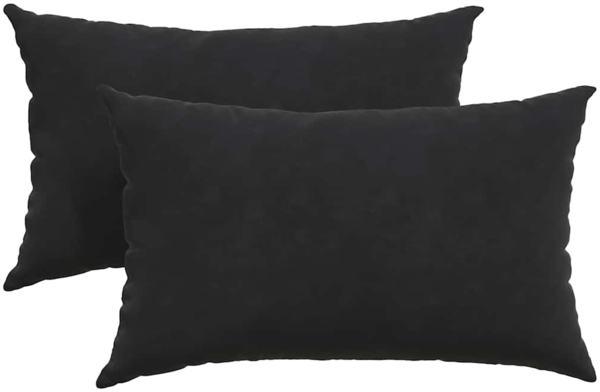 vidaXL Sofakissen 2 Stück Schwarz 50 x 30 cm Cordstoff 42013633 Bild 1
